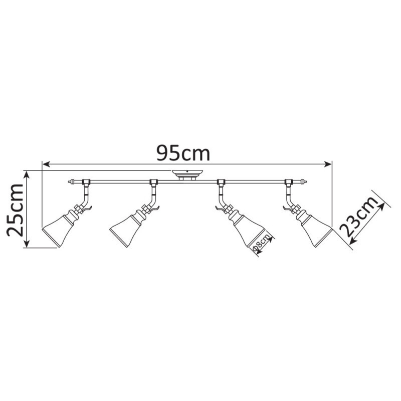 Спот Arte Lamp A9231PL-4AB