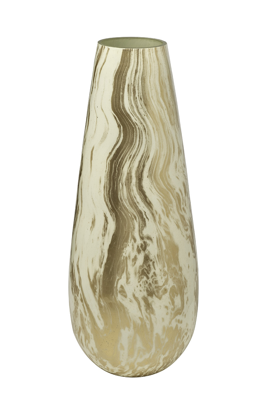 Ваза стеклянная золотисто-бежевая Garda Decor 71PN-51822