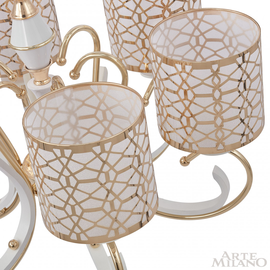 Люстра подвесная с плафонами 301237/6 Wh/Gd Arte Milano