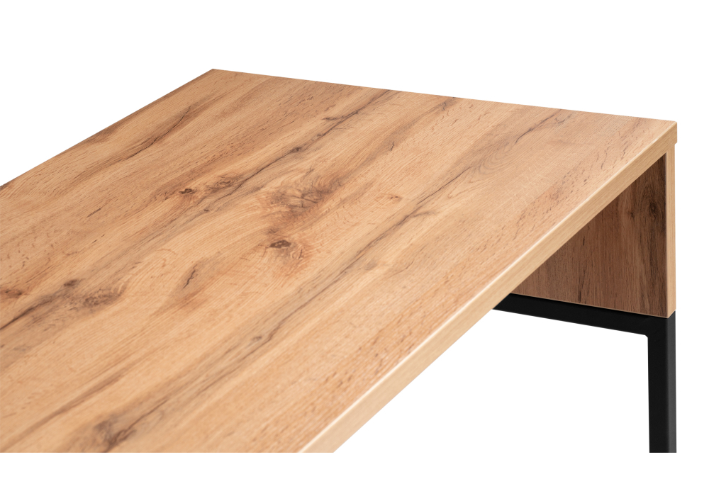 Стол Woodville Ниа 115х60 дуб вотан / черный матовый 517343