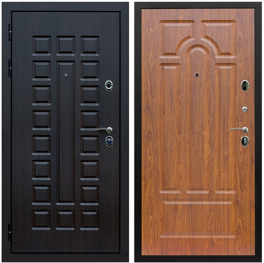 Дверь входная Graf Люксор 3К Шагрень черная / МДФ 6 мм ФЛ-58 Мореная береза