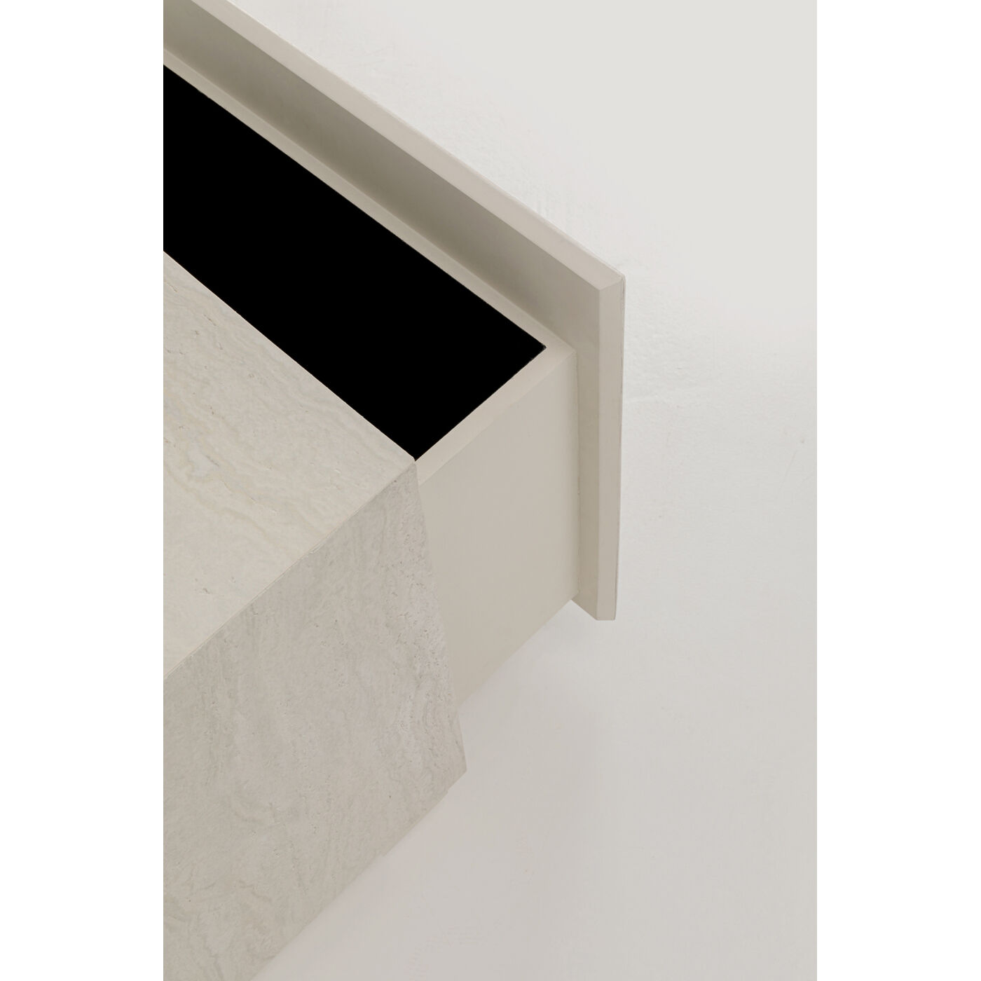 Стол приставной Travertino Drawer 45x45cm KARE 71052