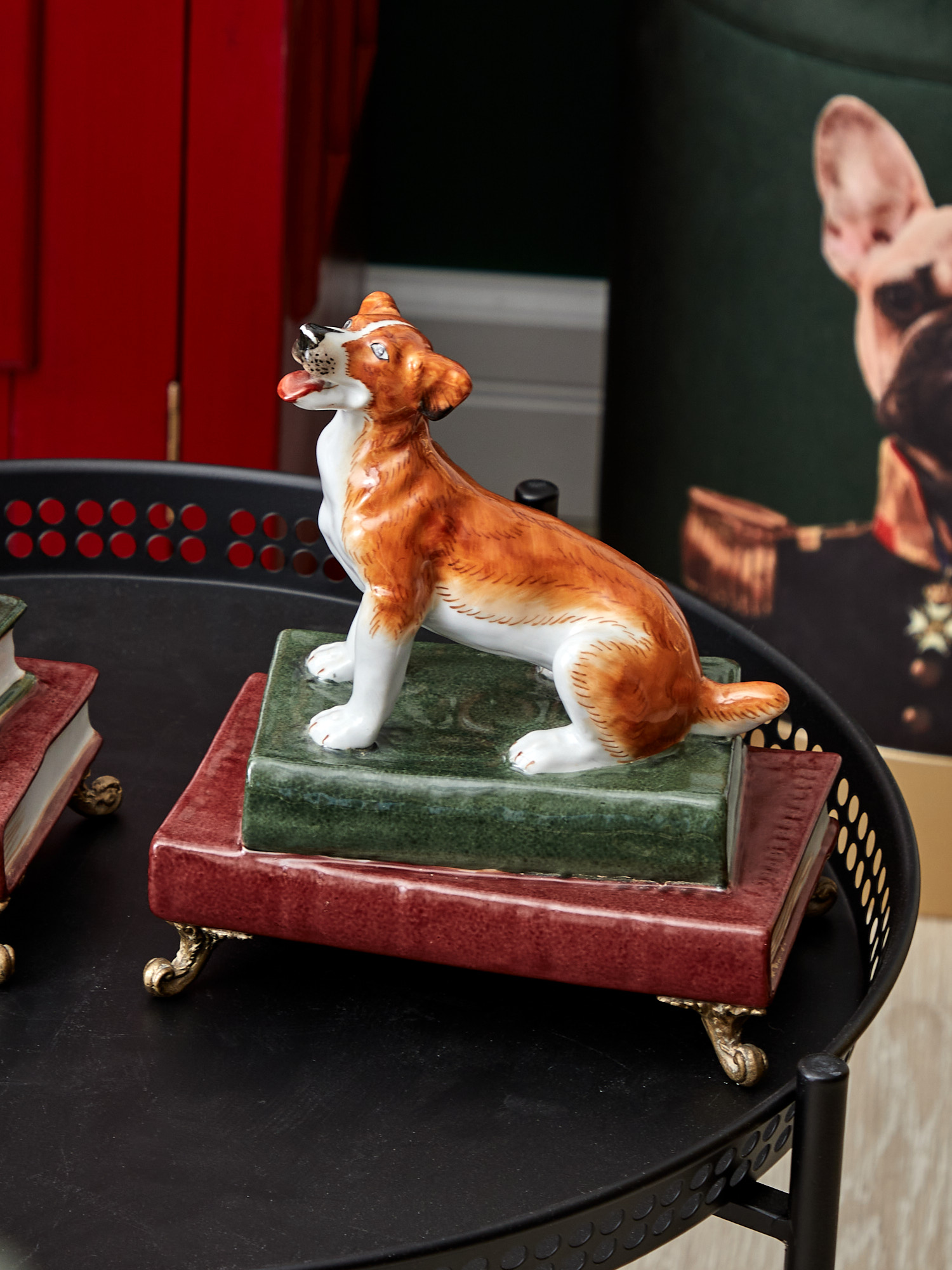 Держатель для книг Собачка отрит влево Glasar F1017B/HFX1843