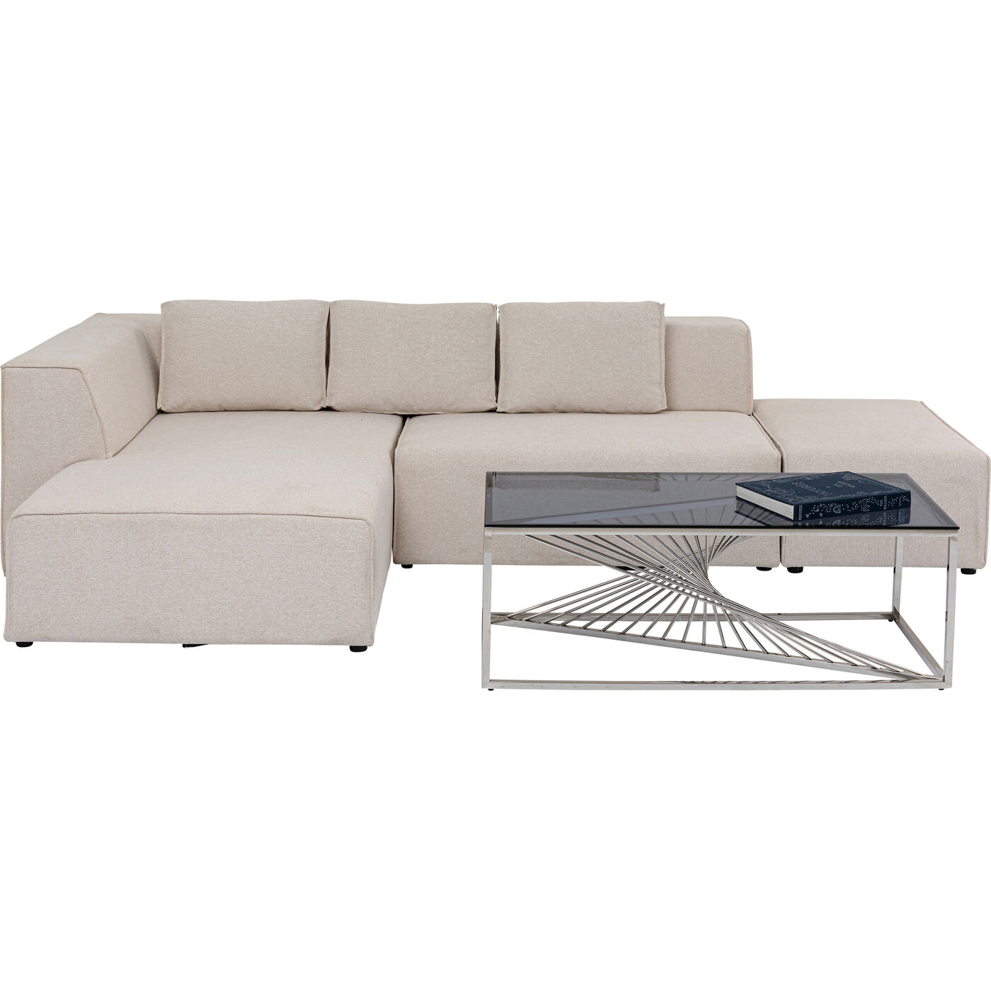 Диван угловой левосторонний Infinity Ottomane Creme Left KARE 85493