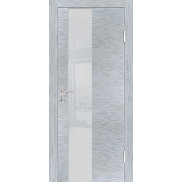 Межкомнатная дверь Graf P-6 лунный лакобель Дуб скай серый (2000 х 900)