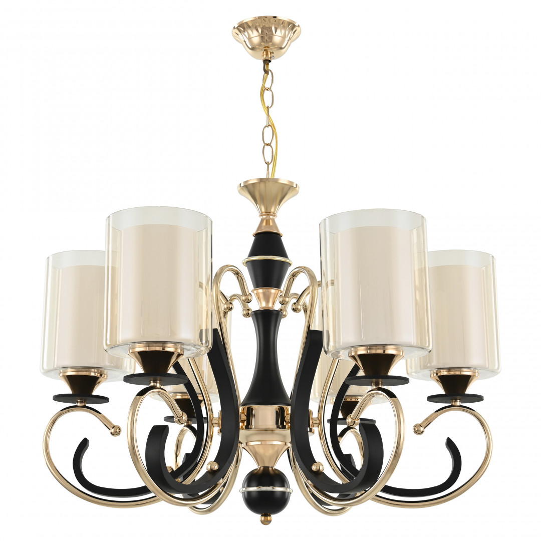 Люстра подвесная с плафонами 302237/6 Bk/Gd Arte Milano
