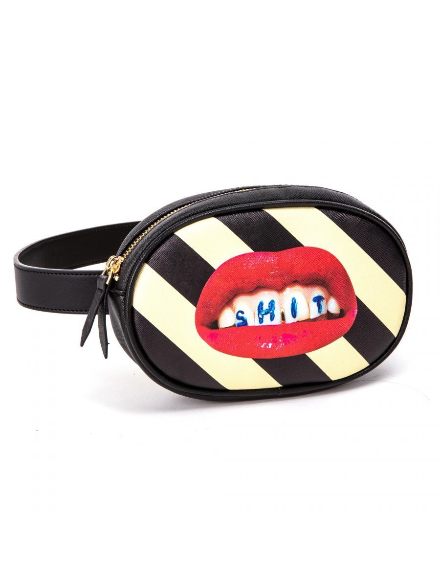 Поясная сумка Seletti Shit Striped 02574