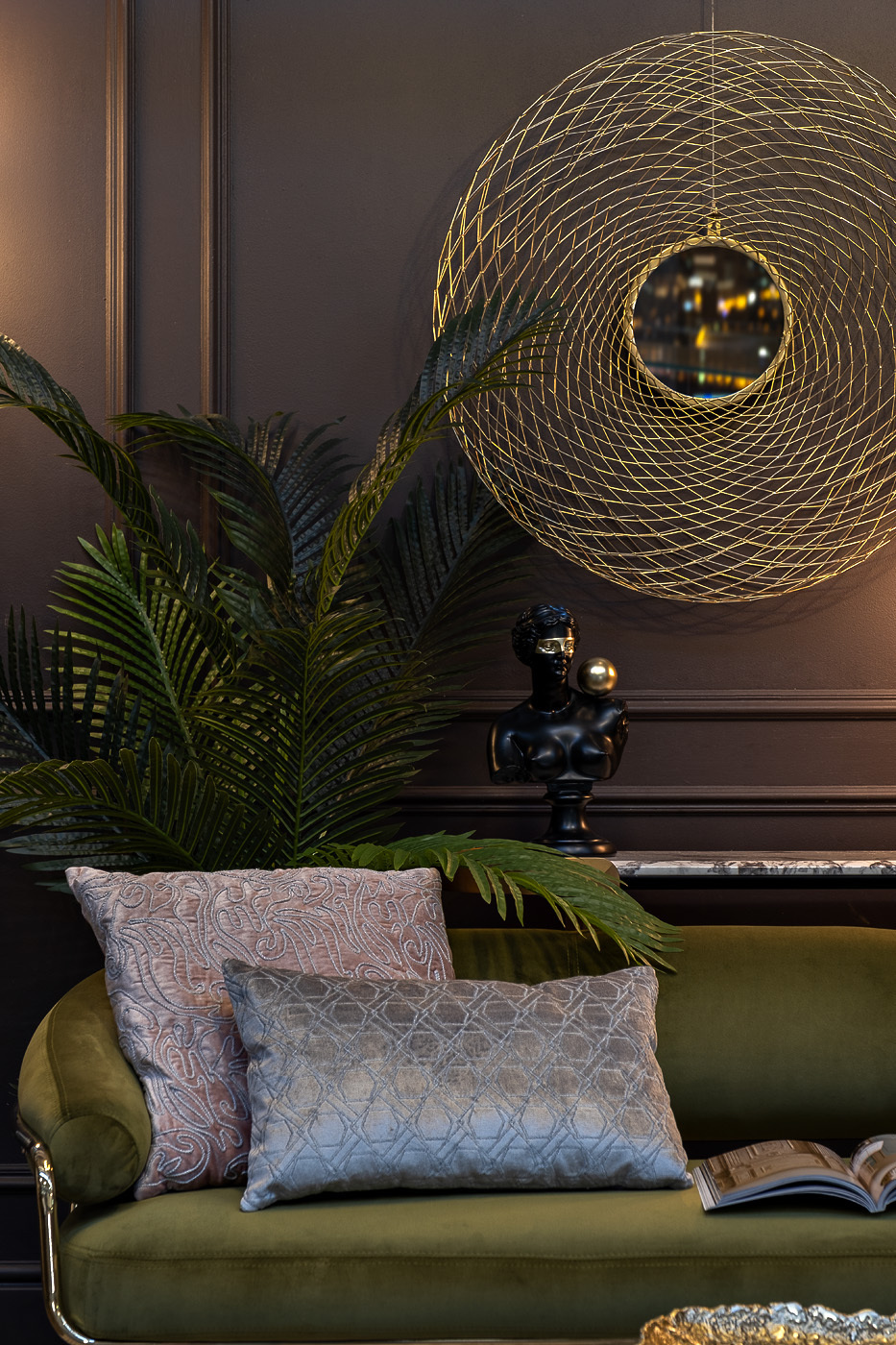 Статуэтка "Античный бюст" женский черный Garda Decor D3521