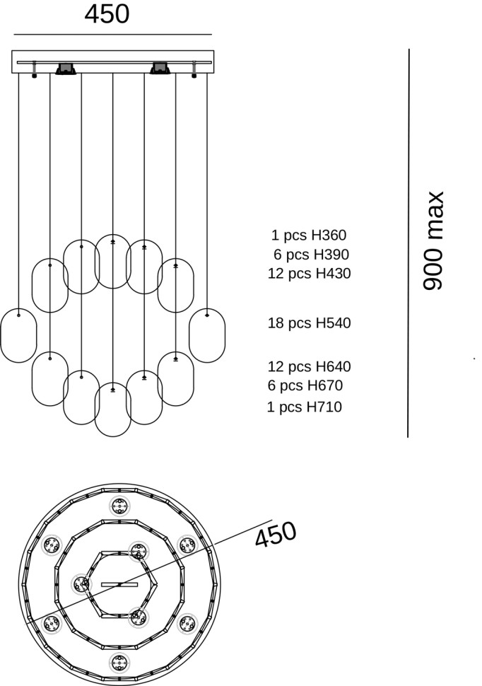 Люстра подвесная Fluorite FL1114-9N