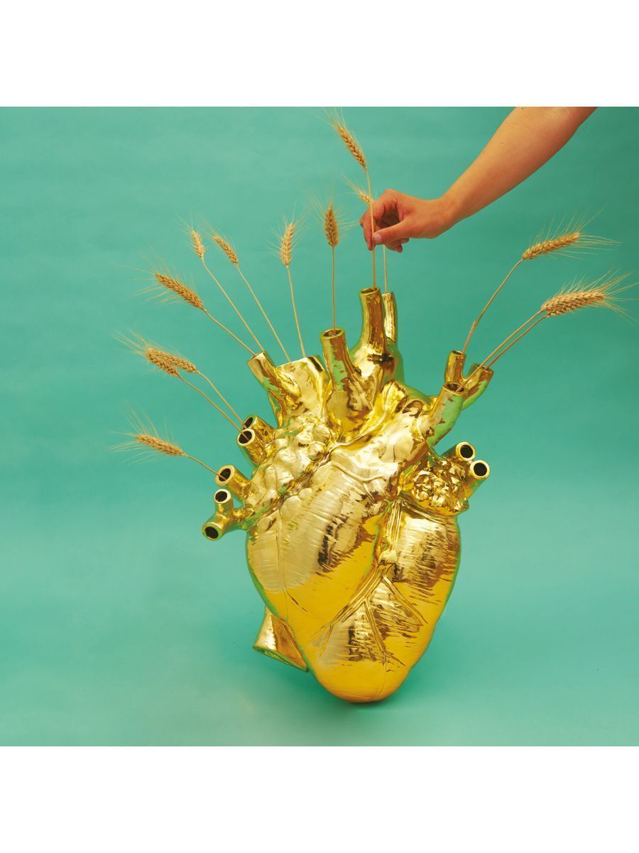 Ваза Seletti Love in Bloom Gold Gaint 09926