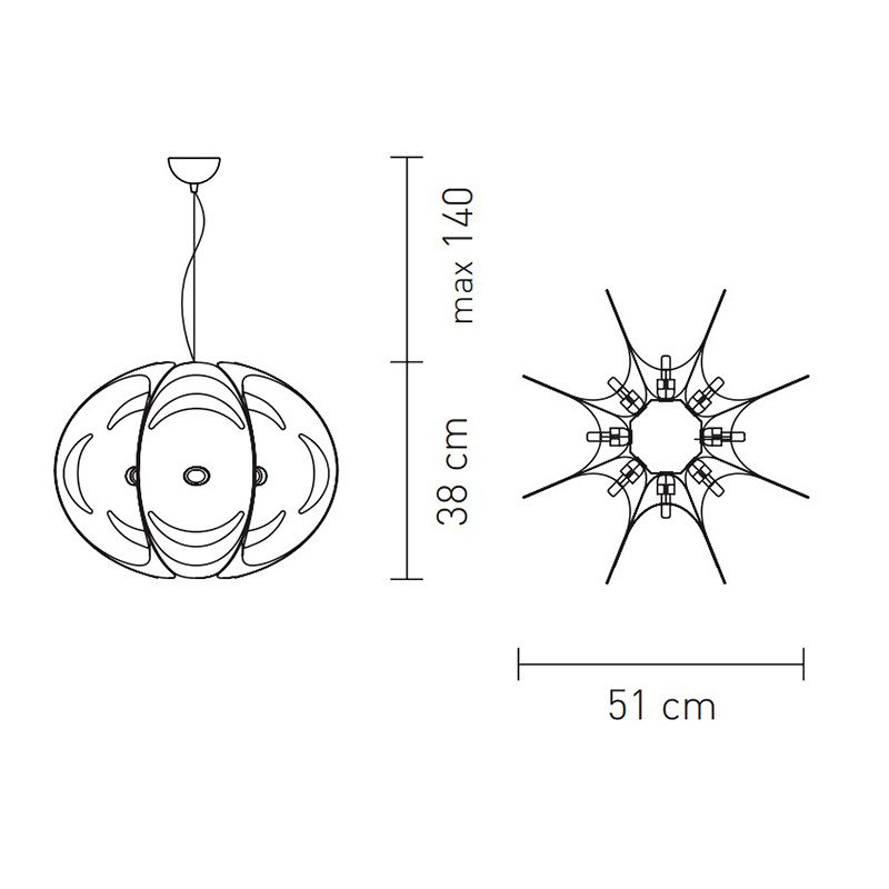 Люстра Slamp Atlante Fume