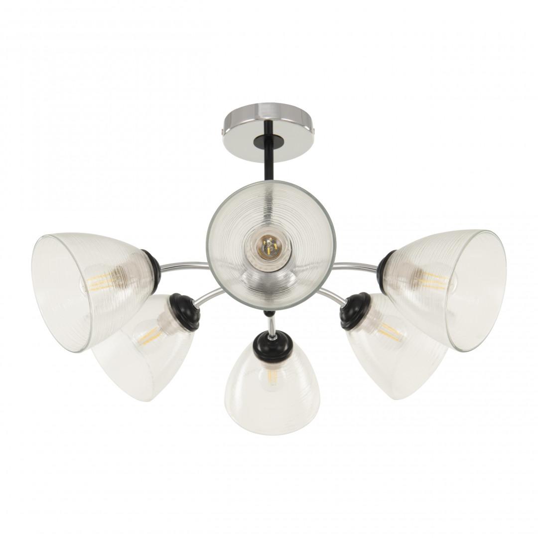 Люстра с плафонами 329007/3+3 CR.BK Arte Milano