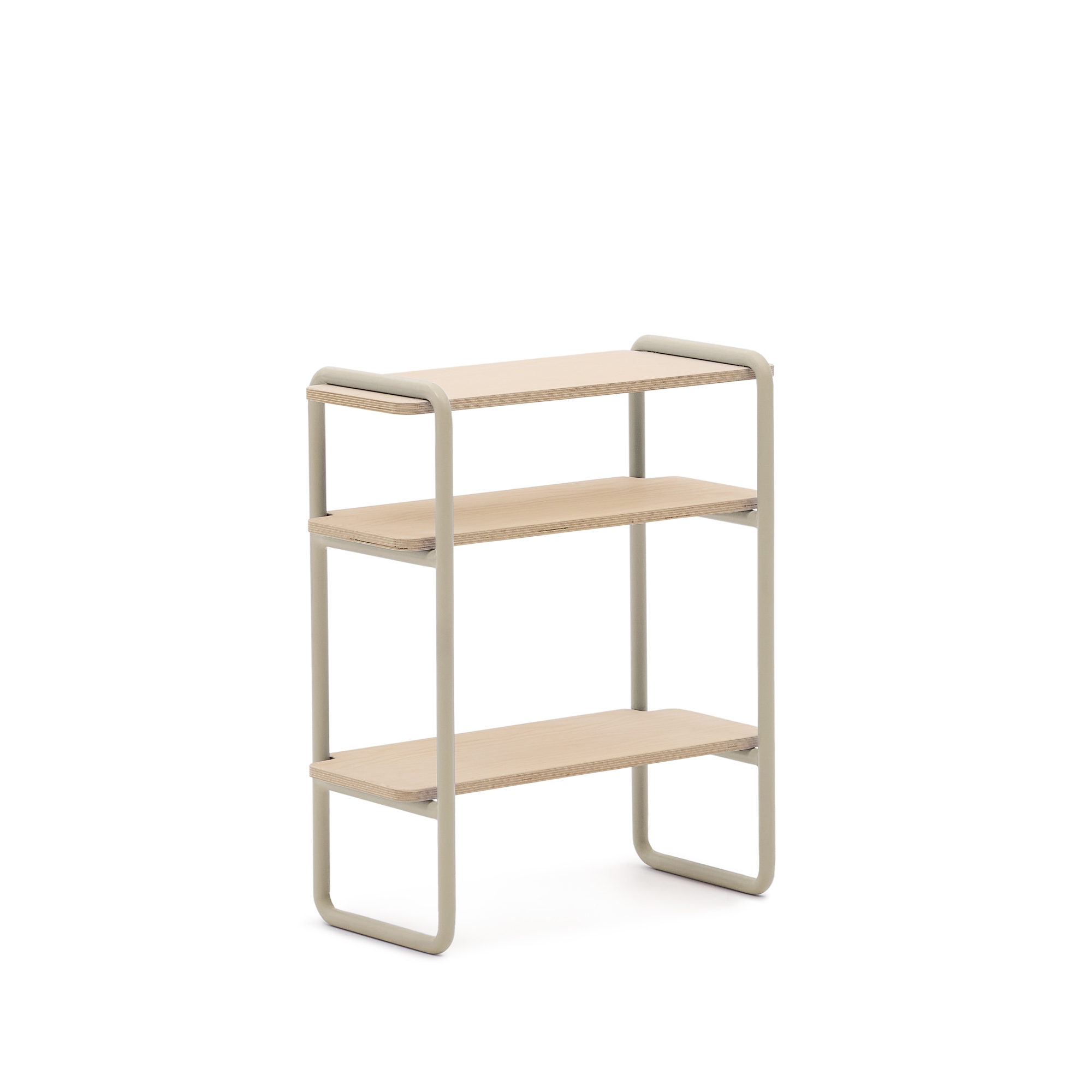 Стеллаж из ясеневого шпона цвета Tinn с бежевой металлической конструкцией, 70 x 60 La Forma (ex Julia Grup)