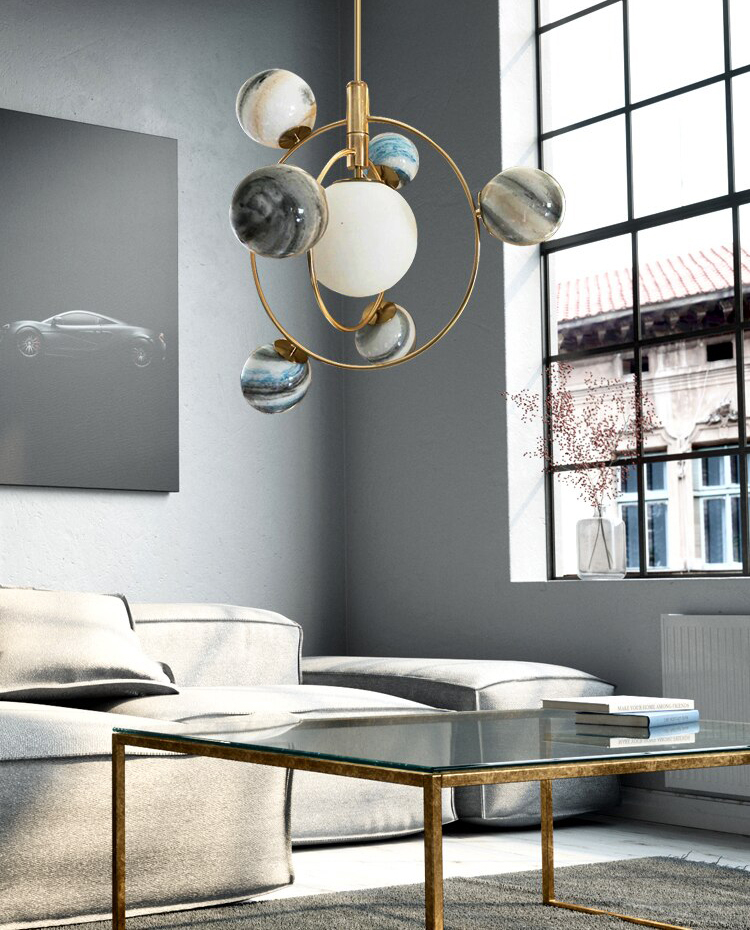 Люстра  Delight Collection Planet 7 brass