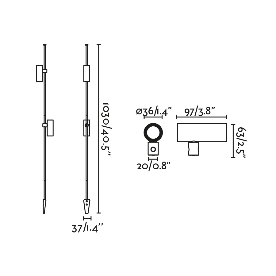 Ландшафтный светильник CLAP черный 1030 LED 2X6W 3000K 38° 24V Faro