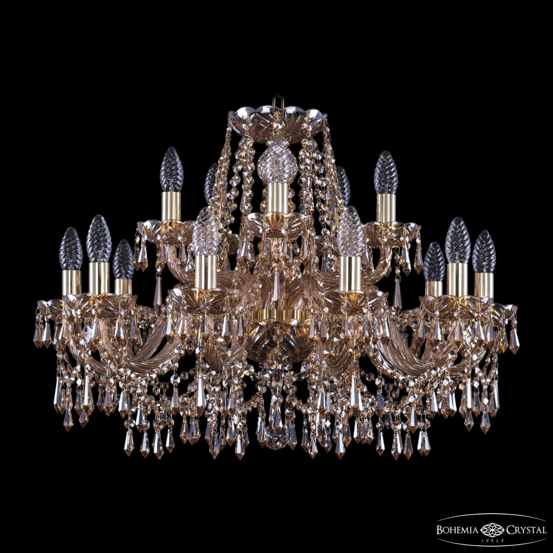 Люстра хрустальная 1403/10+5/240 G M721