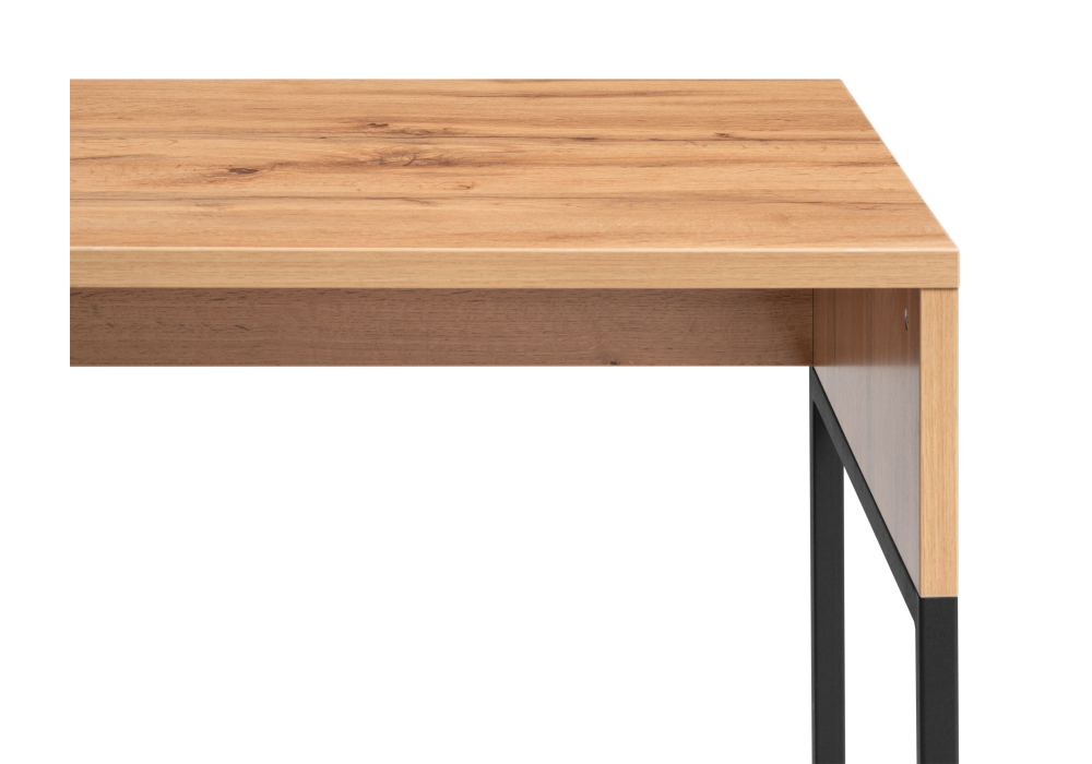 Стол Woodville Ниа 115х60 дуб вотан / черный матовый 517343
