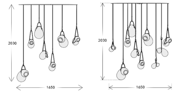 Люстра в стиле постмодерн цвета латуни с изогнутым стеклом clamp 7 by ImperiumLoft