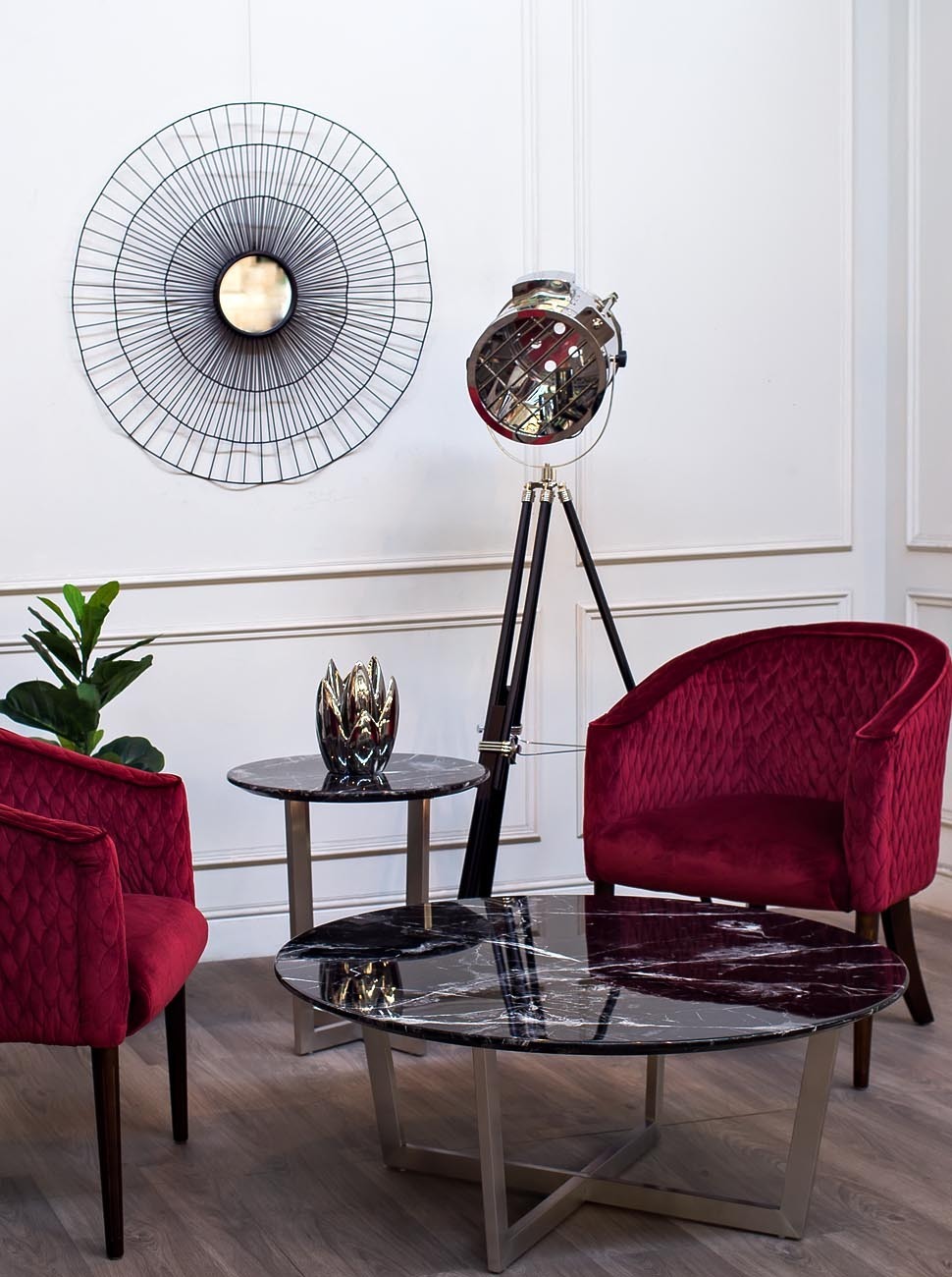 Торшер прожектор на треноге Garda Decor K2KM018F