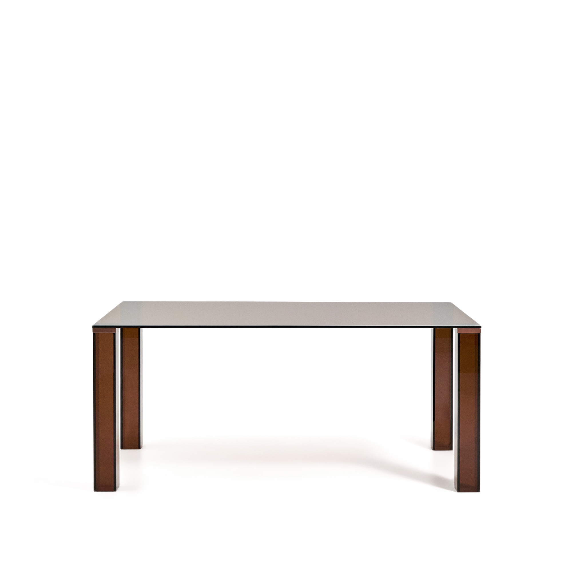 Стол Adularia из коричневого закаленного стекла 160 x 90 см La Forma 447719