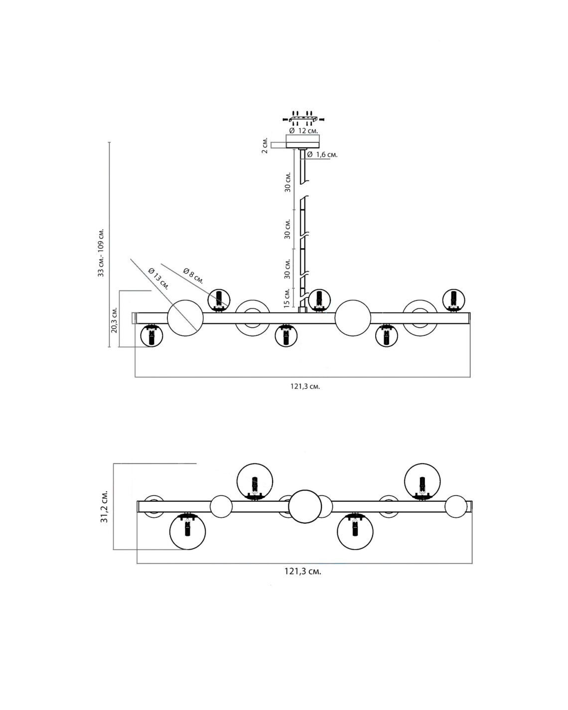 Золотая люстра Квинт Louvre Home P7556PB