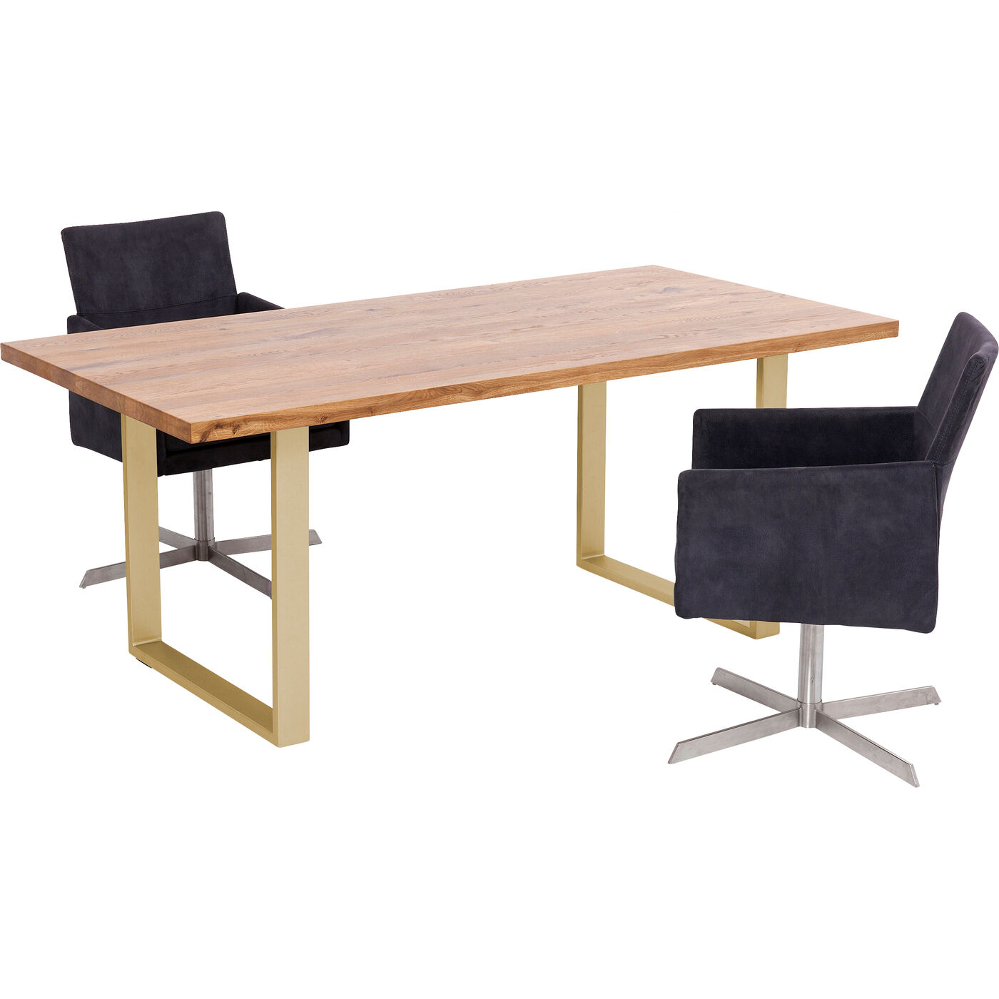 Стол Jackie Oak Brass 200x100 см KARE 84606