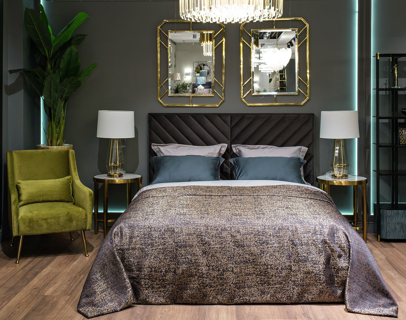 Покрывало BARI 260х260см бронзовое Garda Decor GD-TEL04-POKR BRONZ