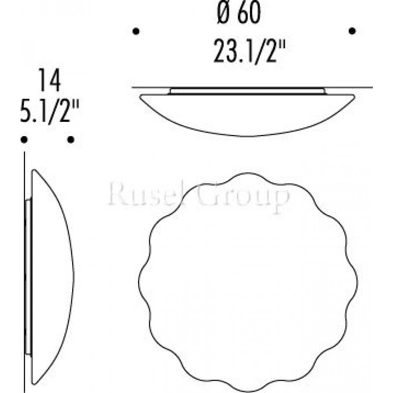 Настенно-потолочный светильник LEUCOS NUBIA  P-PL 60