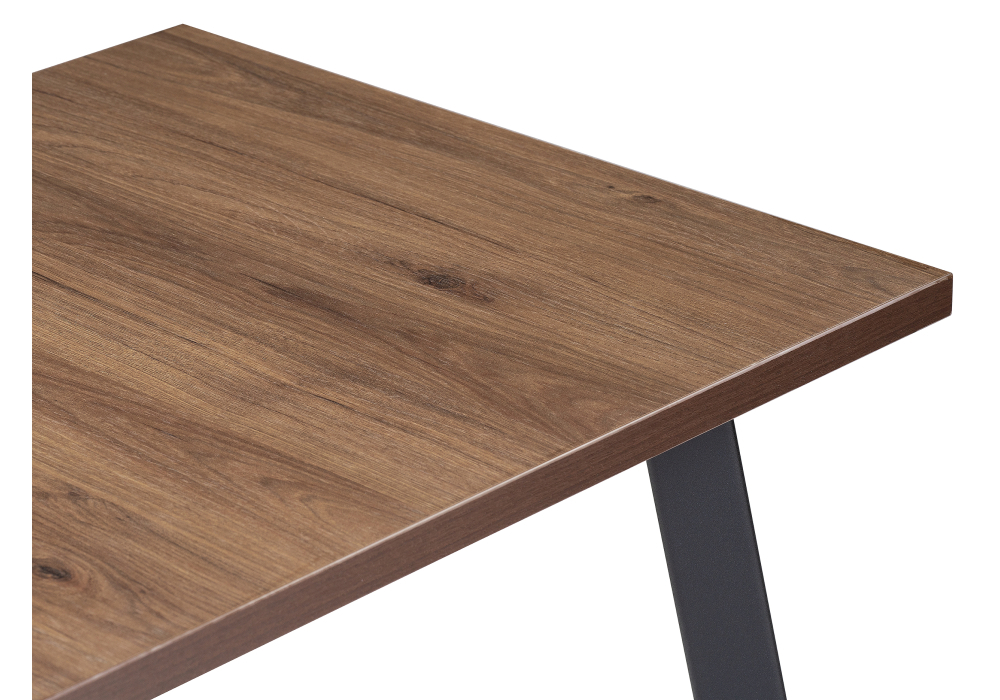 Стол деревянный Woodville Тринити Лофт 120х60х75 25 мм гикори / матовый черный 489738