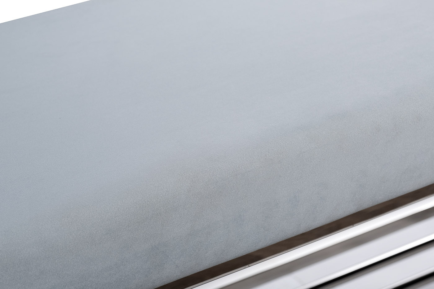 Банкетка велюровая голубая/хром Garda Decor 47ED-010BAN-GLB