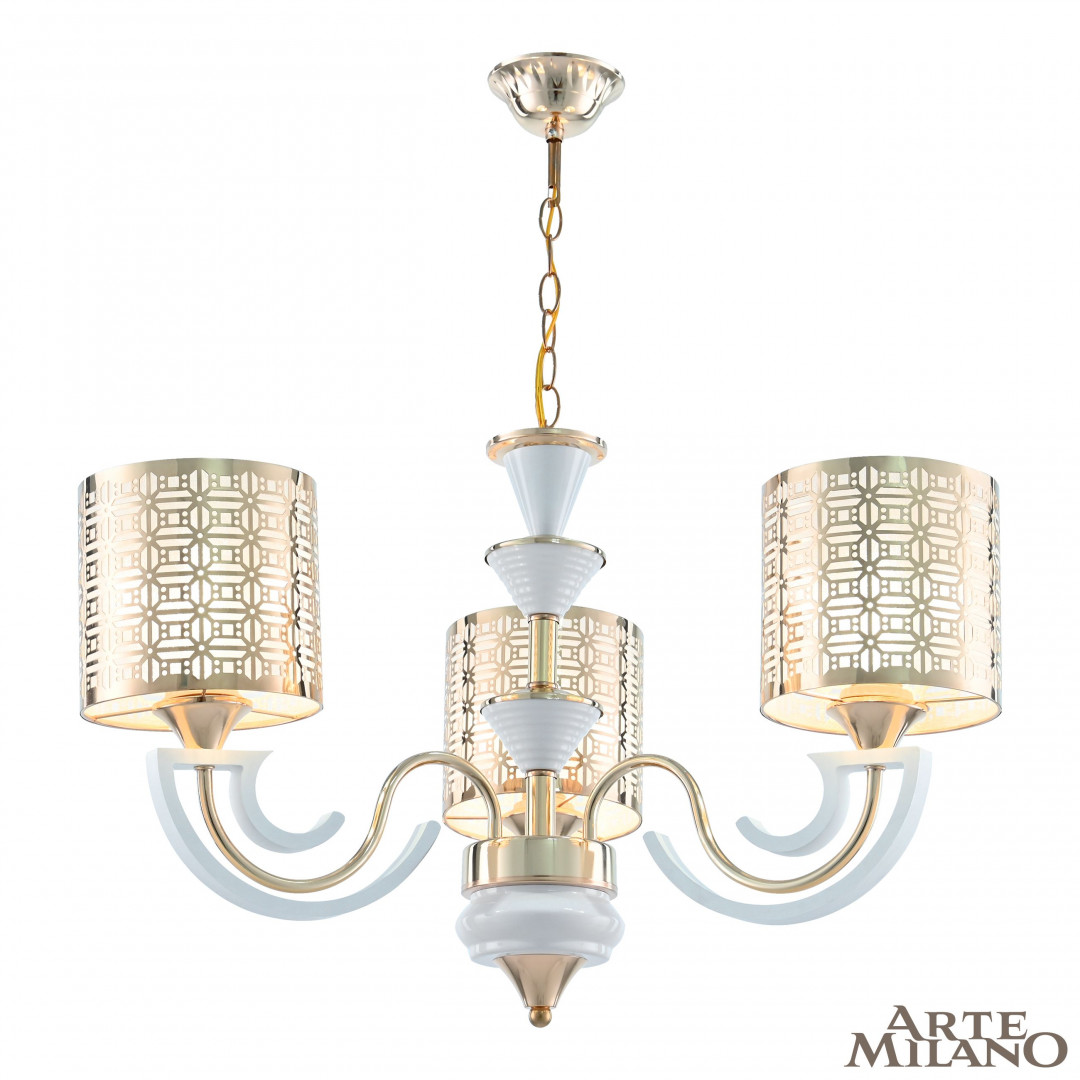 Люстра подвесная с плафонами 308857/3 Wh/Gd Arte Milano