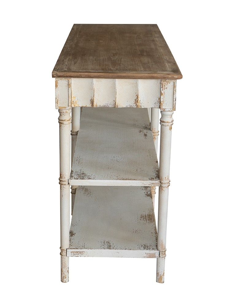 Консоль пристенная Прованс, с -мя полками Glasar D7231