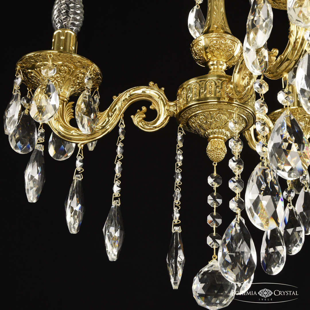 Люстра бронзовая с хрусталём 71101/3/125 B G