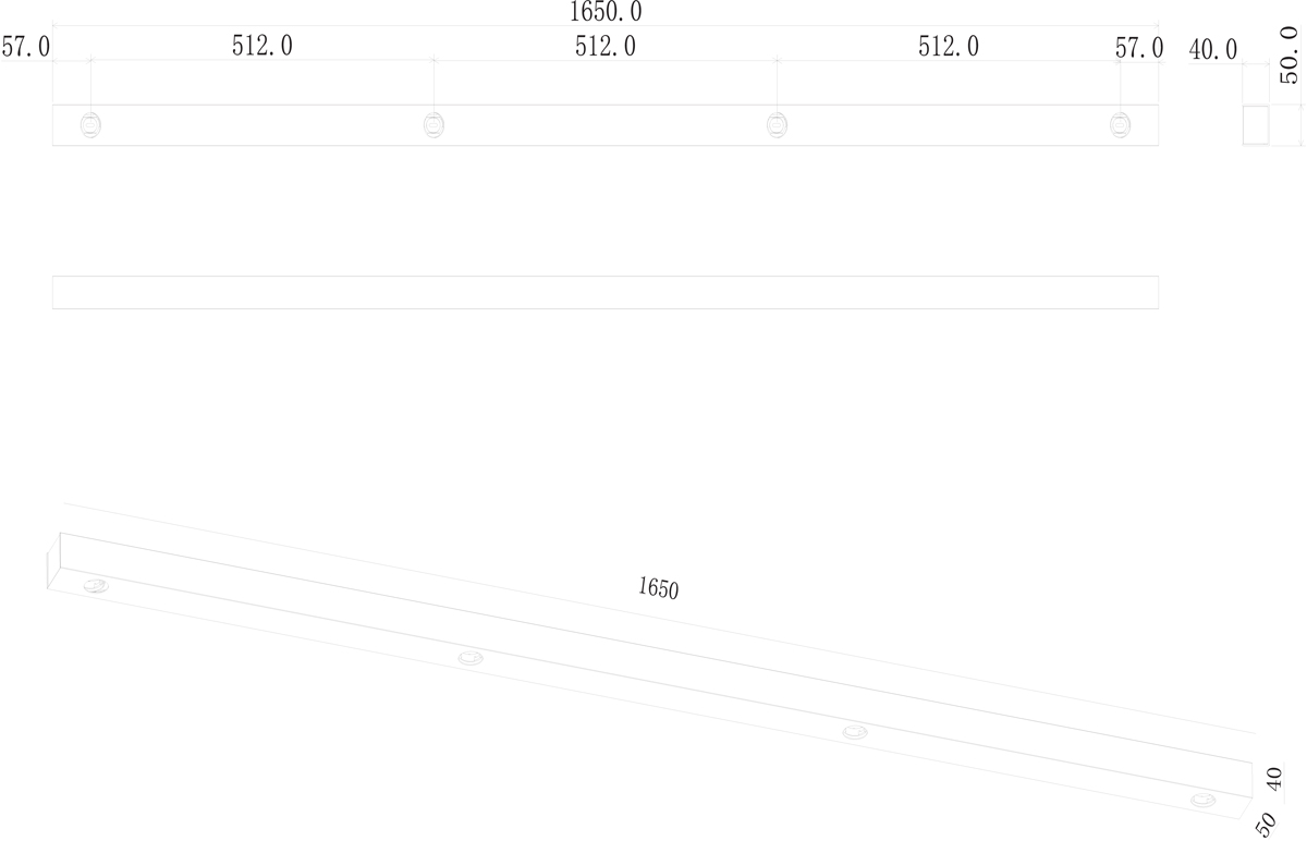 Накладное основание длях светодиодных светильников серии Donolux DL18629/4Kit W Dim