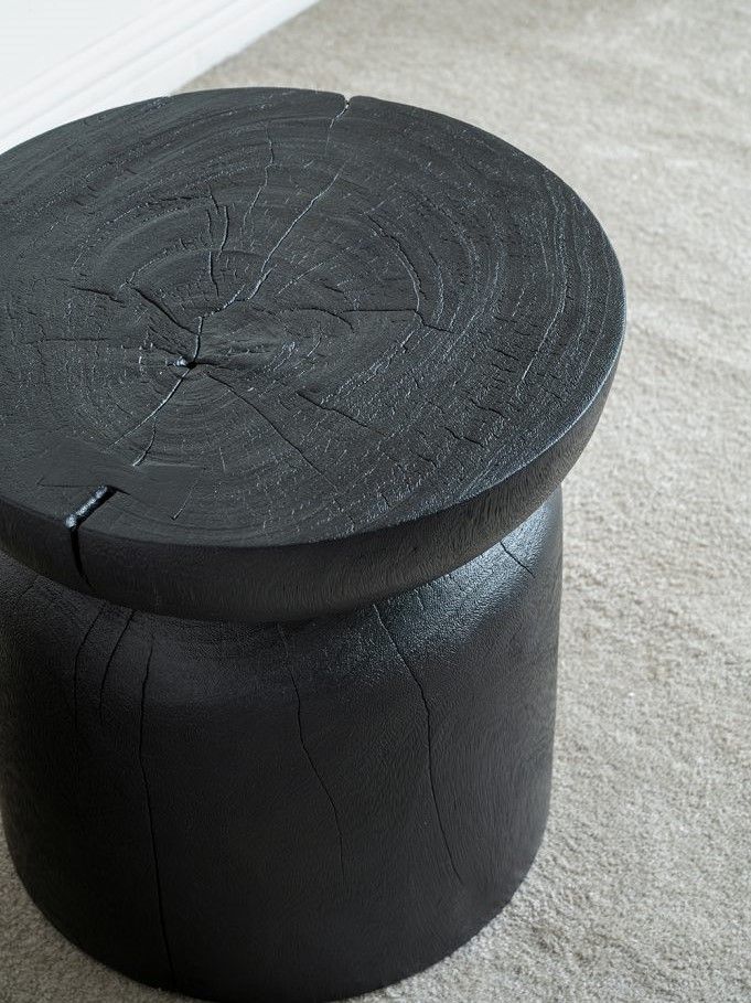 Столик акцентный из дерева суара Glasar 72321-BLAC