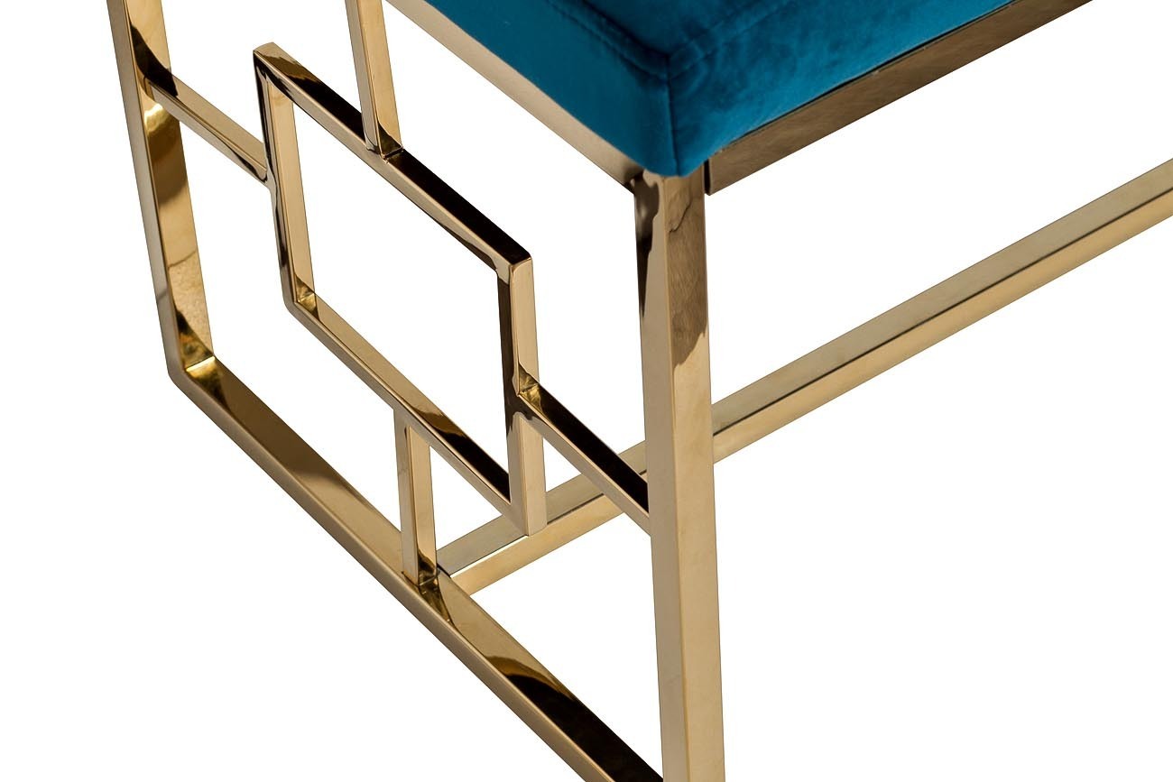 Банкетка велюровая изумрудная Garda Decor 47ED-BEN005GOLD-EM