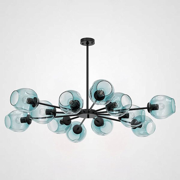 Люстра на штанге MARINE D104 12 lamps Black/Blue by ImperiumLoft