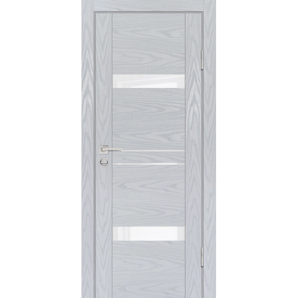Межкомнатная дверь Graf PSM-12 белоснежный лакобель Дуб скай серый (1900 х 550)