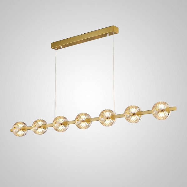 Реечный, рядный светильник SEMUND LONG L150 Brass by ImperiumLoft