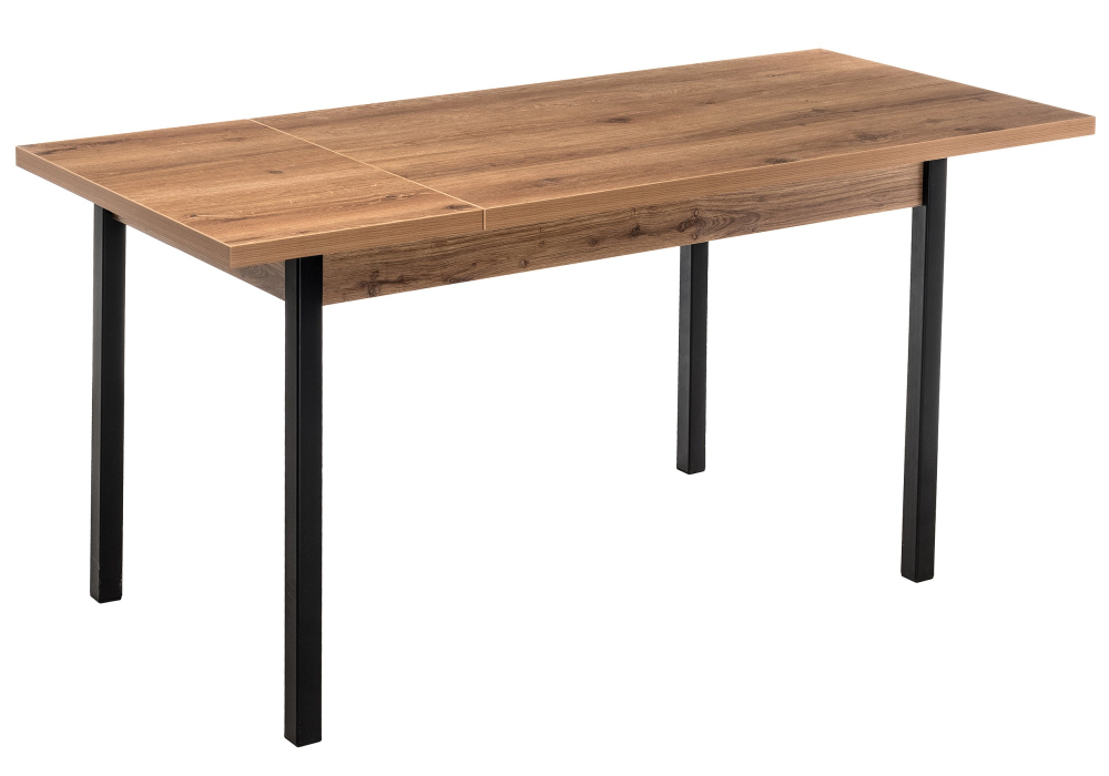 Стол деревянный Woodville Оригон дуб горный / черный матовый 368665