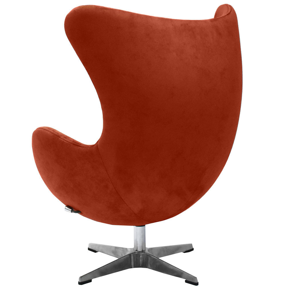 Кресло EGG CHAIR терракотовый, искусственная замша Bradex Home FR 0646