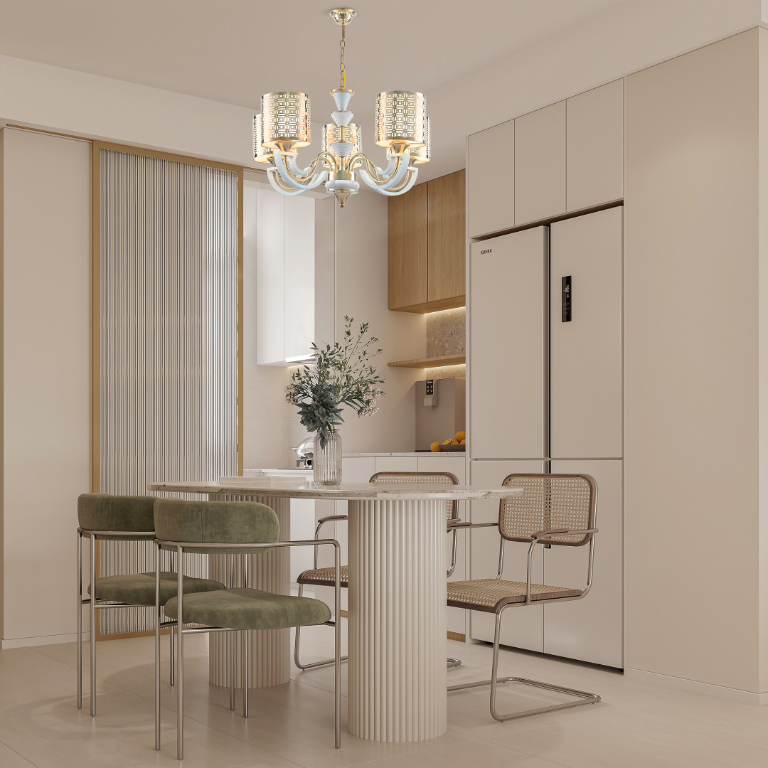 Люстра подвесная с плафонами 308857/5 Wh/Gd Arte Milano