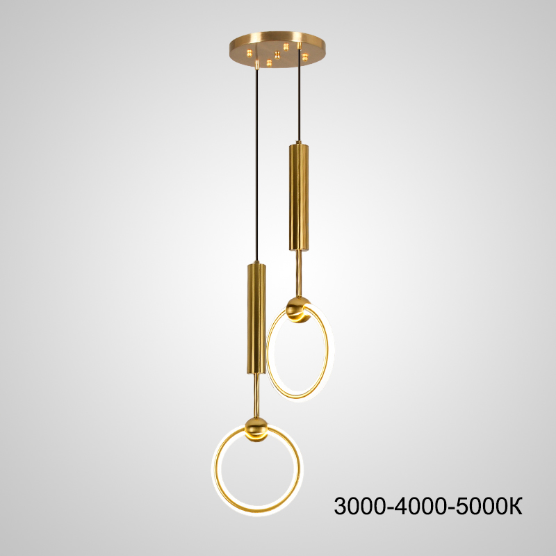 Подвесной светильник RING DUO A Brass Трехцветный свет by ImperiumLoft