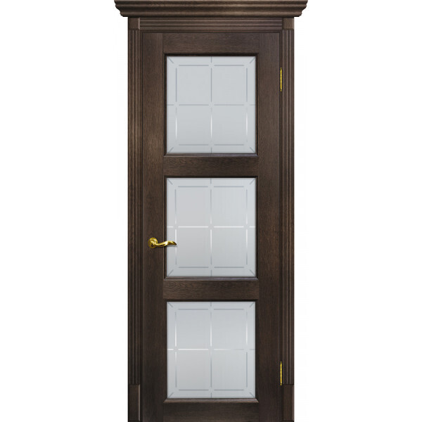 Межкомнатная дверь Graf Тоскана-4 Сатинат, контурный полимер б-цв. рис. Ромб Фреско (2000 х 900)