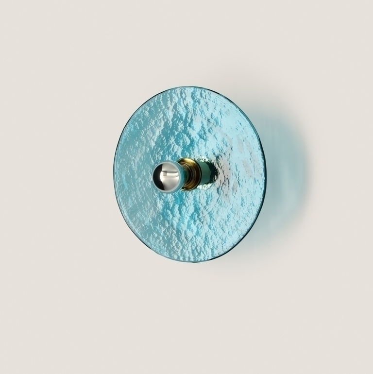 Бра Nold цоколь 5 см черный металл/Turquoise стекло 1226 Aromas del Campo