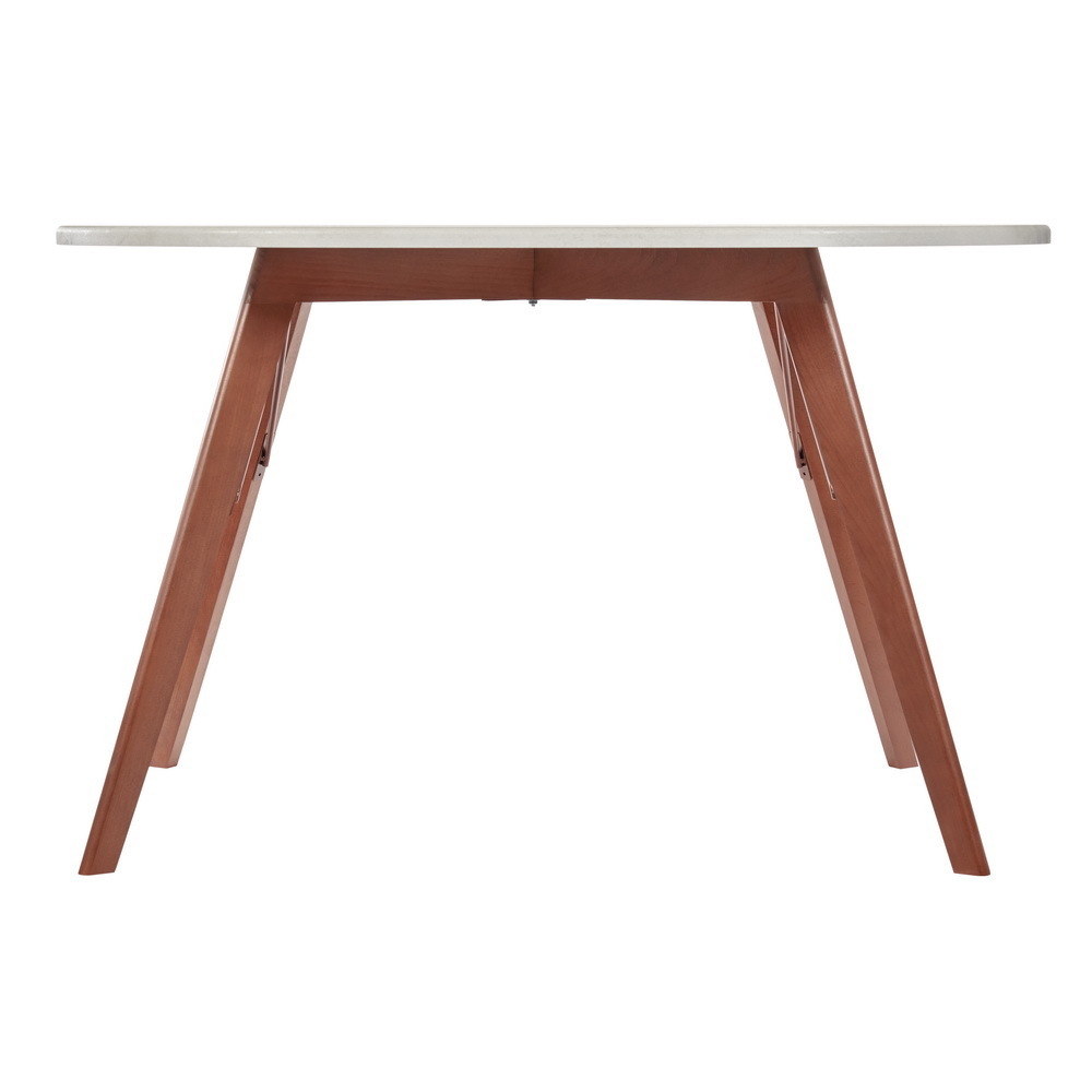 Стол Aida овальный 120x80x71,5 см, бетон крем, темный орех Bradex Home RF 0070