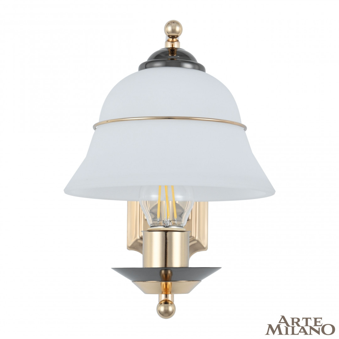 Бра с плафоном 301240/1W Bk/Gd Arte Milano