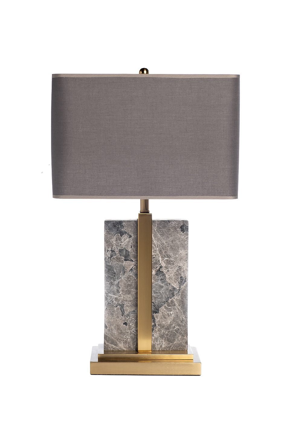 Лампа настольная с серым абажуром Garda Decor K2KM15650