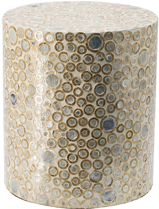 Столик акцентный с отделкой раковинами устриц Glasar 46958