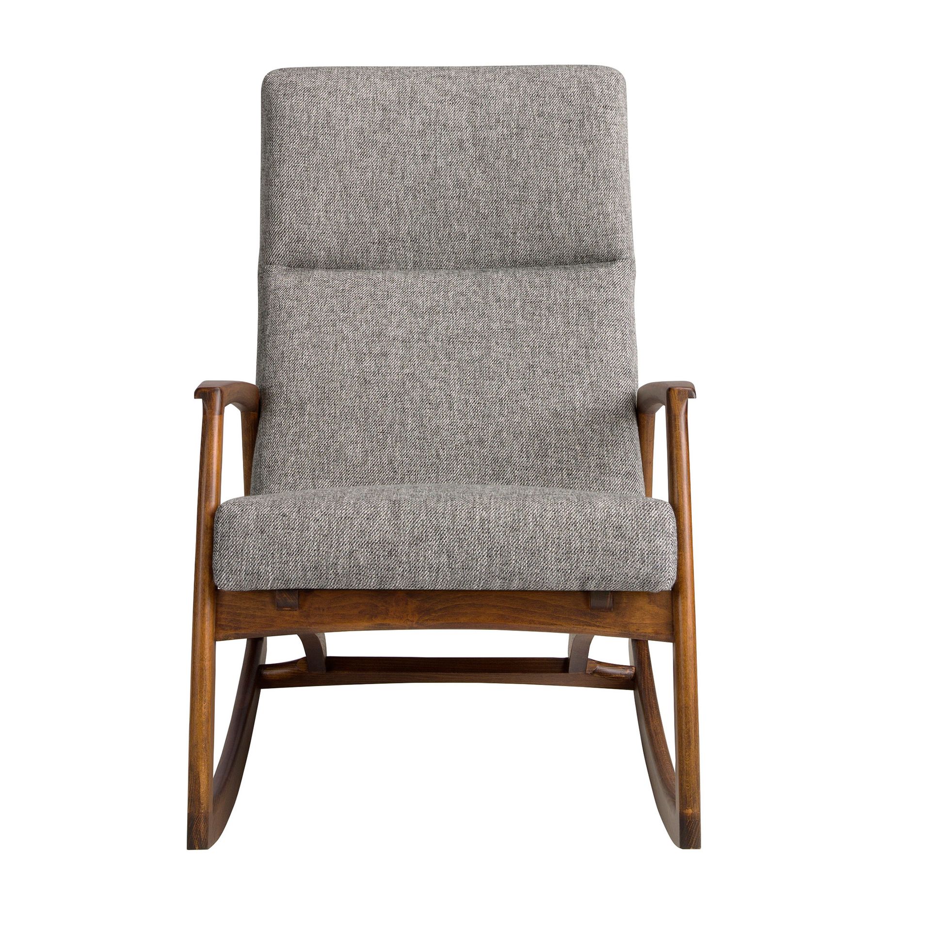 Кресло-качалка 5106/WD972 из серой ткани Angel Cerda